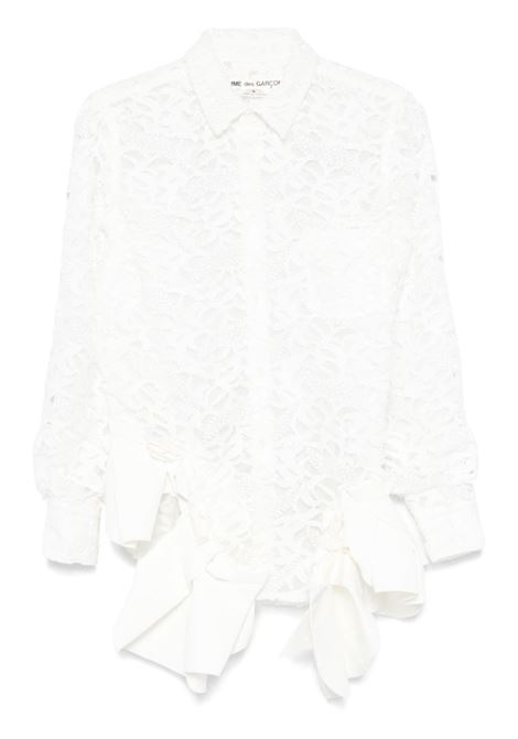 Blusa in pizzo guipure in bianco Comme des garcons - donna COMME DES GARCONS | Bluse | GNB0151